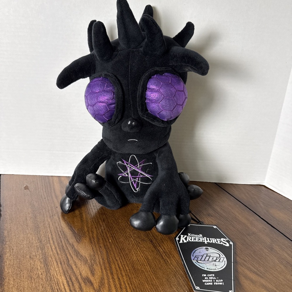 Killstar Kreeptures Black and Purple Alien Plush 2023 NWT Sits 12"